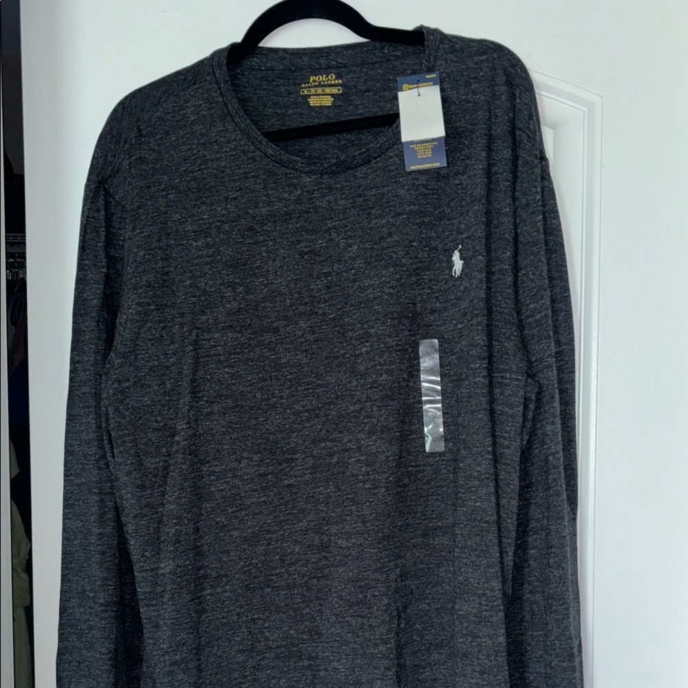 Polo by Ralph Lauren Gray Long Sleeve Tee